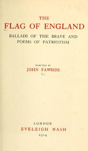Front cover of The flag of England by John Fawside