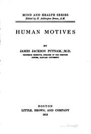 Cover of Human motives by James Jackson Putnam