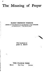 Cover of The meaning of prayer by Harry Emerson Fosdick
