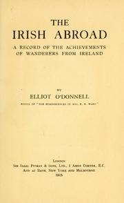 Cover of The Irish abroad by Elliott O'Donnell