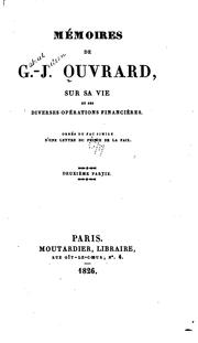Front cover of Mémoires de G.-J. Ouvrard by G.-J Ouvrard