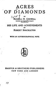 Cover of Acres of diamonds by Russell Herman Conwell