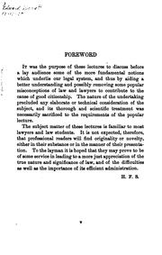 Front cover of Law and its administration by Harlan Fiske Stone