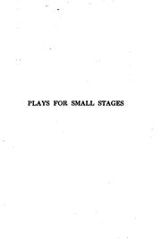 Cover of Plays for small stages by Mary Aldis