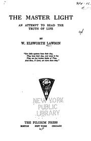 Cover of The master light by William Elsworth Lawson