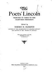 Front cover of The poets' Lincoln by Osborn H. Oldroyd