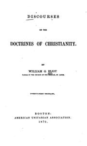 Front cover of Discourses on the doctrines of Christianity by William Greenleaf Eliot