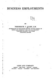 Front cover of Business employments by Frederick J. Allen