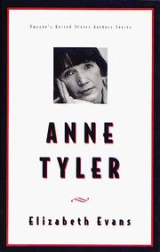 Cover of Anne Tyler by Elizabeth Evans