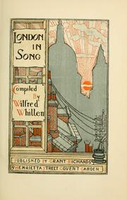 Front cover of London in song by Wilfred Whitten