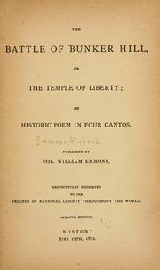 Cover of The battle of Bunker Hill by Richard Emmons