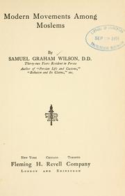 Cover of Modern movements among Moslems by Samuel Graham Wilson