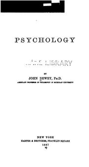 Cover of Psychology by John Dewey