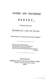 Front cover of Sacred and household poetry, gathered from the highways and byways by Elizabeth Dana
