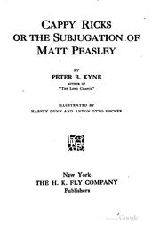 Front cover of Cappy Ricks or the Subjugation of Matt Peasley by Peter B. Kyne