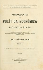Front cover of Antecedentes de política económica en el Río de la Plata by Roberto Levillier