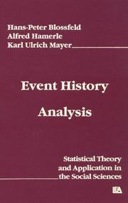 Cover of Event history analysis by Hans-Peter Blossfeld