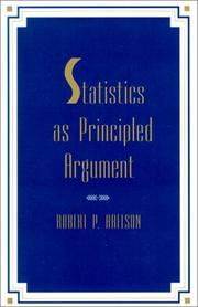 Cover of Statistics as principled argument by Robert P. Abelson