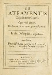 Front cover of De atramentis cujuscunque generis by Pietro Maria Canepari