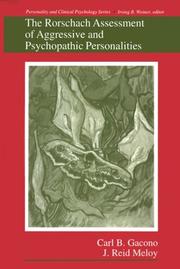 Cover of The Rorschach assessment of aggressive and psychopathic personalities by Carl B. Gacono