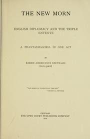 Front cover of The new morn, English diplomacy and the Triple entente by Paul Carus