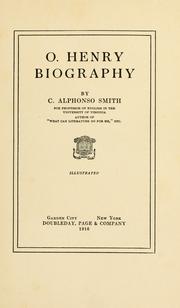Cover of O. Henry biography by C. Alphonso Smith