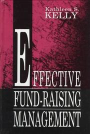 Front cover of Effective fund-raising management by Kathleen S. Kelly