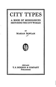 Front cover of City types by Marian Bowlan