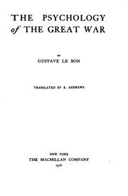 Front cover of Enseignements psychologiques de la guerre européenne by Gustave Le Bon