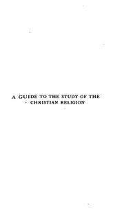 Cover of A guide to the study of the Christian religion by Gerald Birney Smith