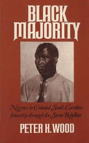 Cover of Black majority by Peter H. Wood