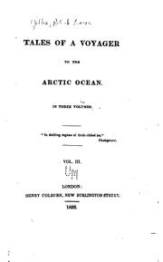 Front cover of Tales of a voyager to the Arctic Ocean by Gillies, R. P.