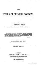 Cover of The story of Chinese Gordon by A. Egmont Hake