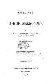 Cover of Outlines of the life of Shakspeare by James Orchard Halliwell-Phillipps
