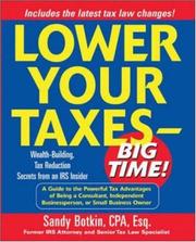 Cover of Lower your taxes-big time! by Sanford C. Botkin
