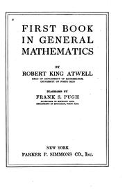 Cover of First book in general mathematics by Atwell, Robert King.