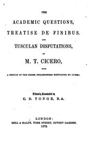 Cover of The Academic questions by Cicero