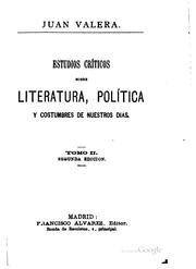 Cover of Estudios críticos sobre literatura, política y costumbres de nuestros dias .. by Juan Valera y Alcalá-Galiano