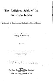 Cover of The religious spirit of the American Indian by Hartley Burr Alexander