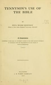 Front cover of Tennyson's use of the Bible by Edna Moore Robinson
