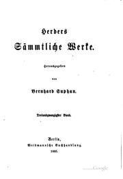 Front cover of Herders sämmtliche Werke by Johann Gottfried Herder
