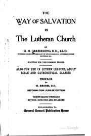 Front cover of The Way of Salvation in the Lutheran Church by G. H. Gerberding