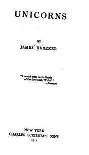 Cover of Unicorns by James Huneker