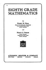 Cover of Eighth grade mathematic by Harry M. Keal