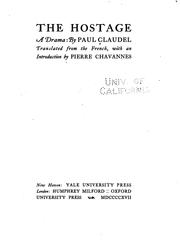 Cover of The hostage by Paul Claudel