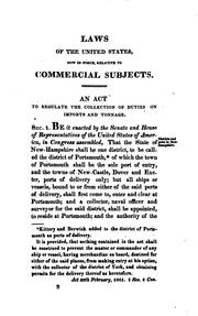 Front cover of A selection of all the laws of the United States, now in force, relative to commercial subjects by John Brice