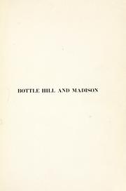 Front cover of Bottle Hill and Madison by William Parkhurst Tuttle