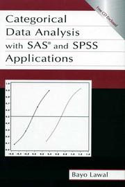 Front cover of Categorical data analysis with SAS and SPSS applications by Bayo Lawal