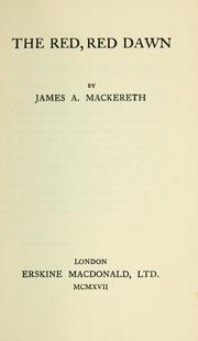 Cover of The red, red dawn by James Allan Mackereth