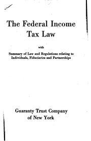 Front cover of The Federal Income Tax Law Act of September 8, 1916, as amended by United States